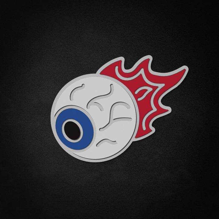 "Flaming Eyeball" Neon Like Sign