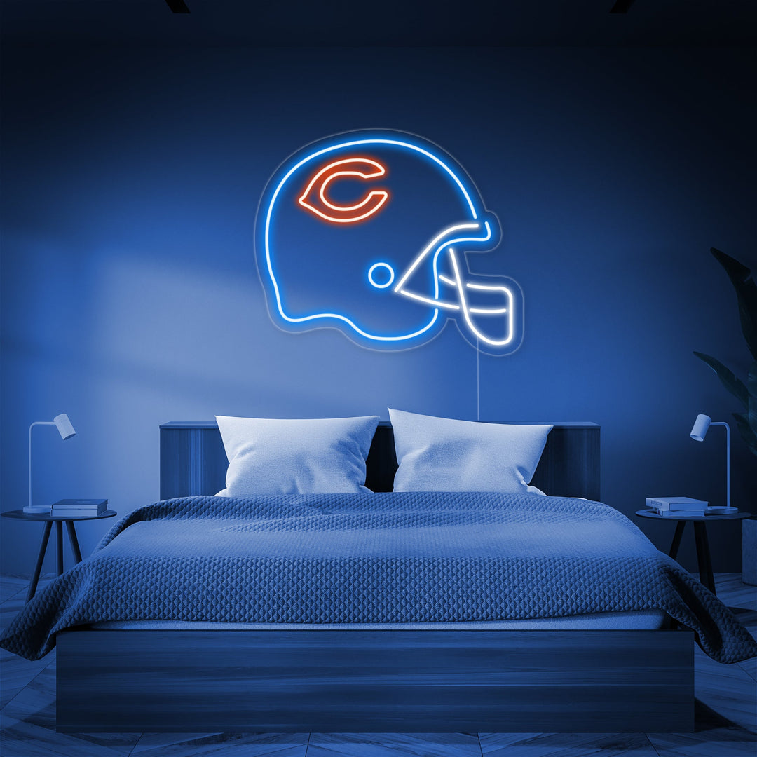 "Football Helmet C" Neon Sign