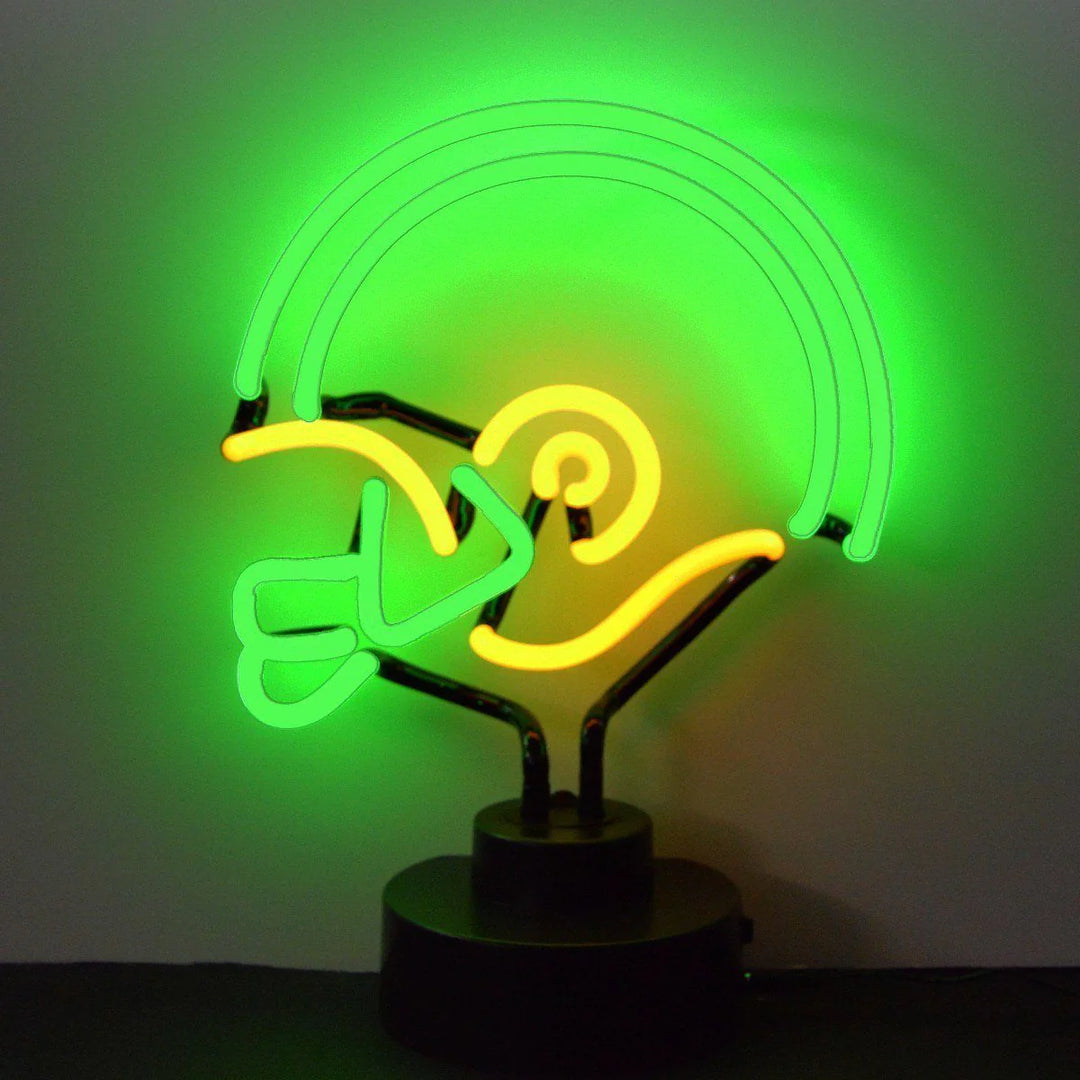 "Football Helmet" Table Neon Sign, Glass Neon Sign
