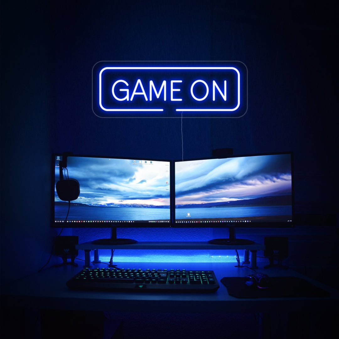 "Game On" Neon Sign, Game On Wall Sign, Game Neon Sign
