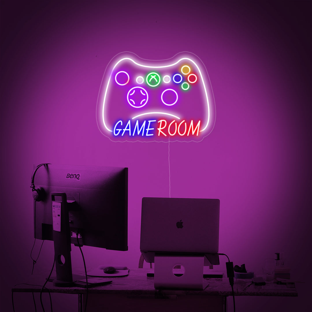 "Game Controller" Neon Sign, Game Room MAN CAVE, Game Wall Decor