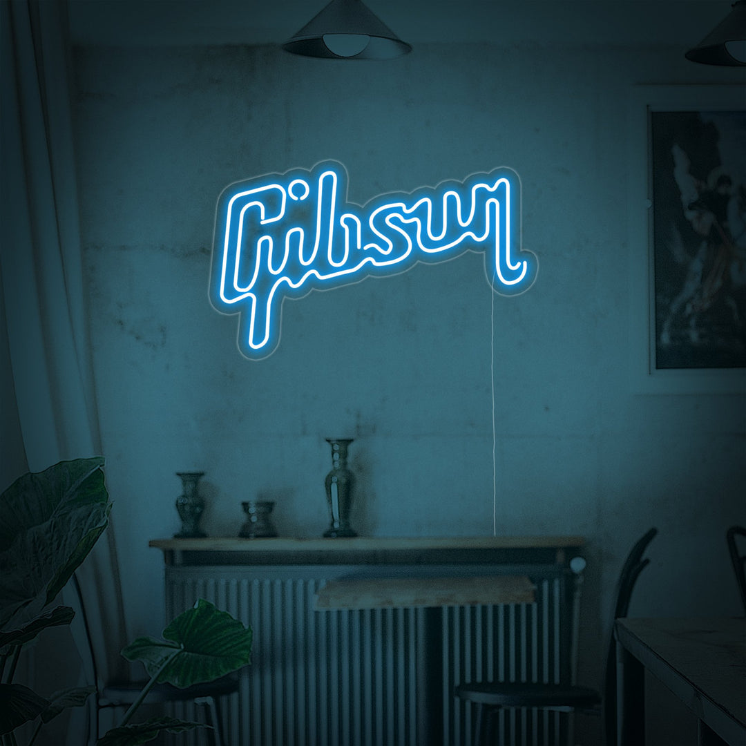 Gibson Neon Sign, Gibson Guitar Neon Sign, Gibson Logo LED Sign