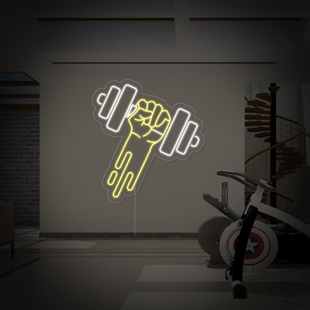 "Gym Dumbbell" Neon Sign, Fitness Neon Sign, Gym Neon Sign