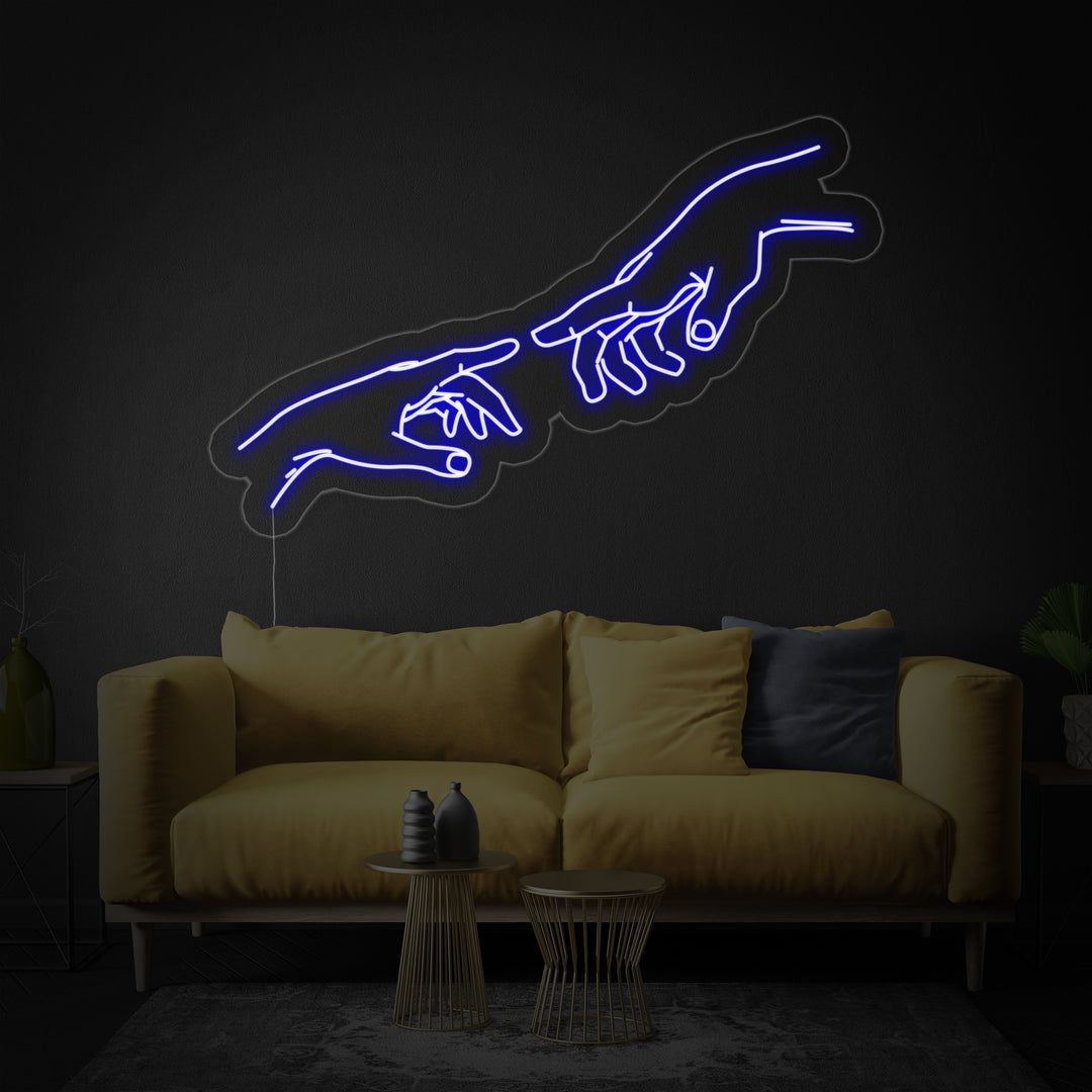 "Hand of God" Neon Sign