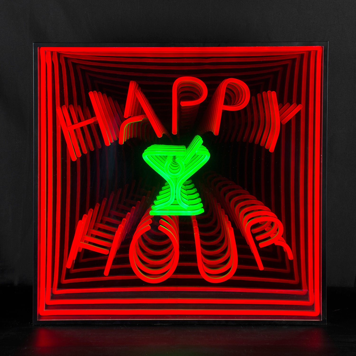 Happy Hour 3D Infinity LED Neon Sign - HAPPYNEON –