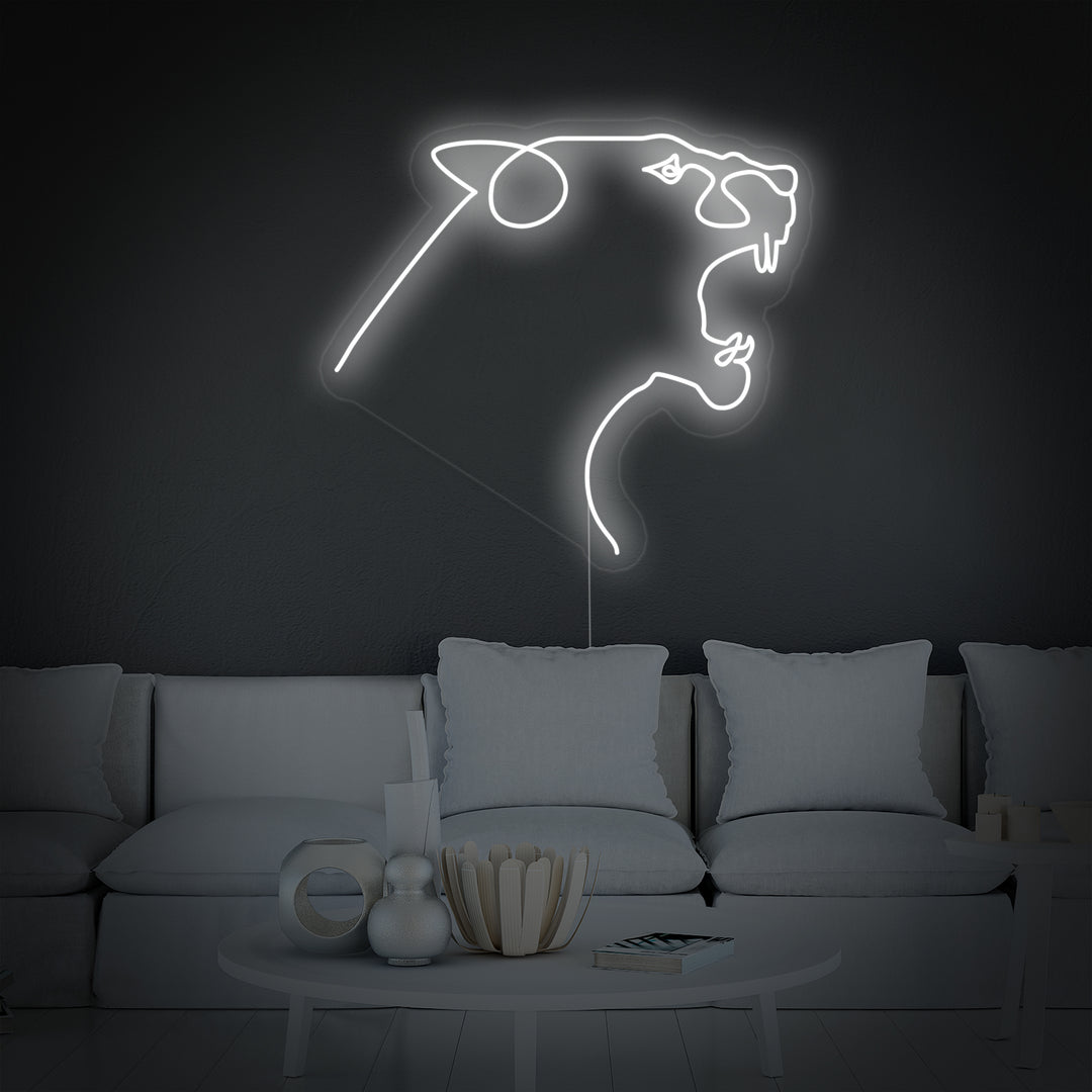 Head of Tiger Neon Sign