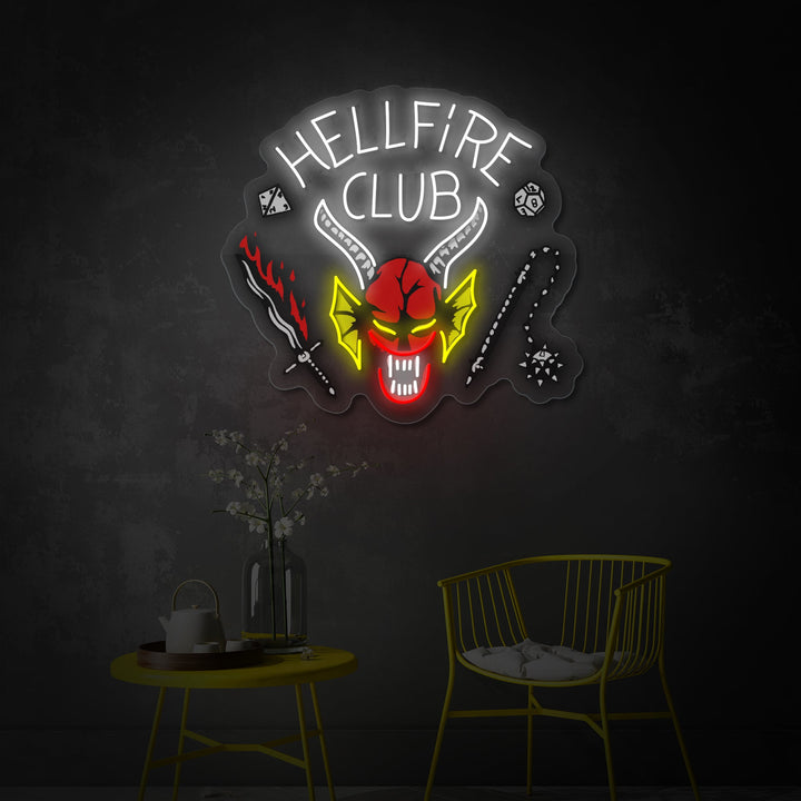 "Hellfire Club" UV Print LED Neon Sign