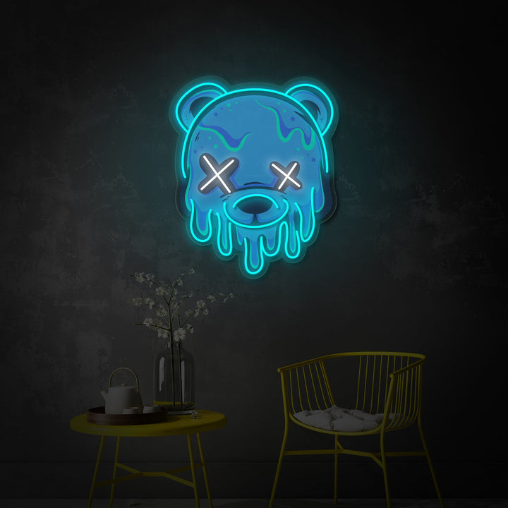 "Ice Head Bear" UV Print LED Neon Sign