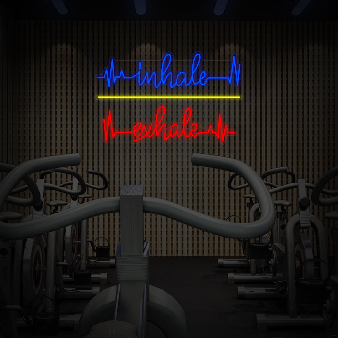"Inhale Exhale Heartbeat" Neon Sign