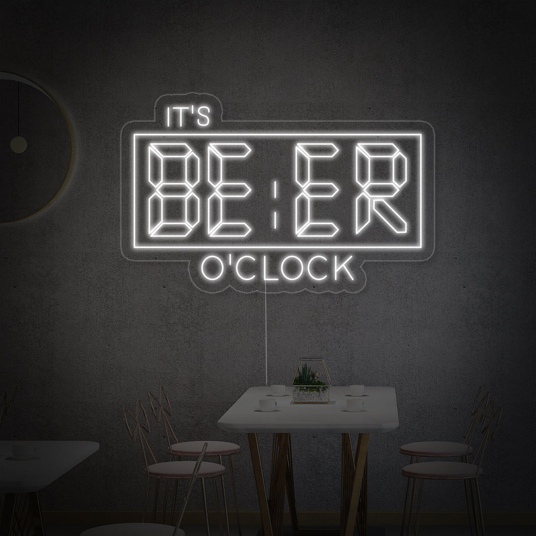 "Its Beer Oclock Bar" Neon Sign