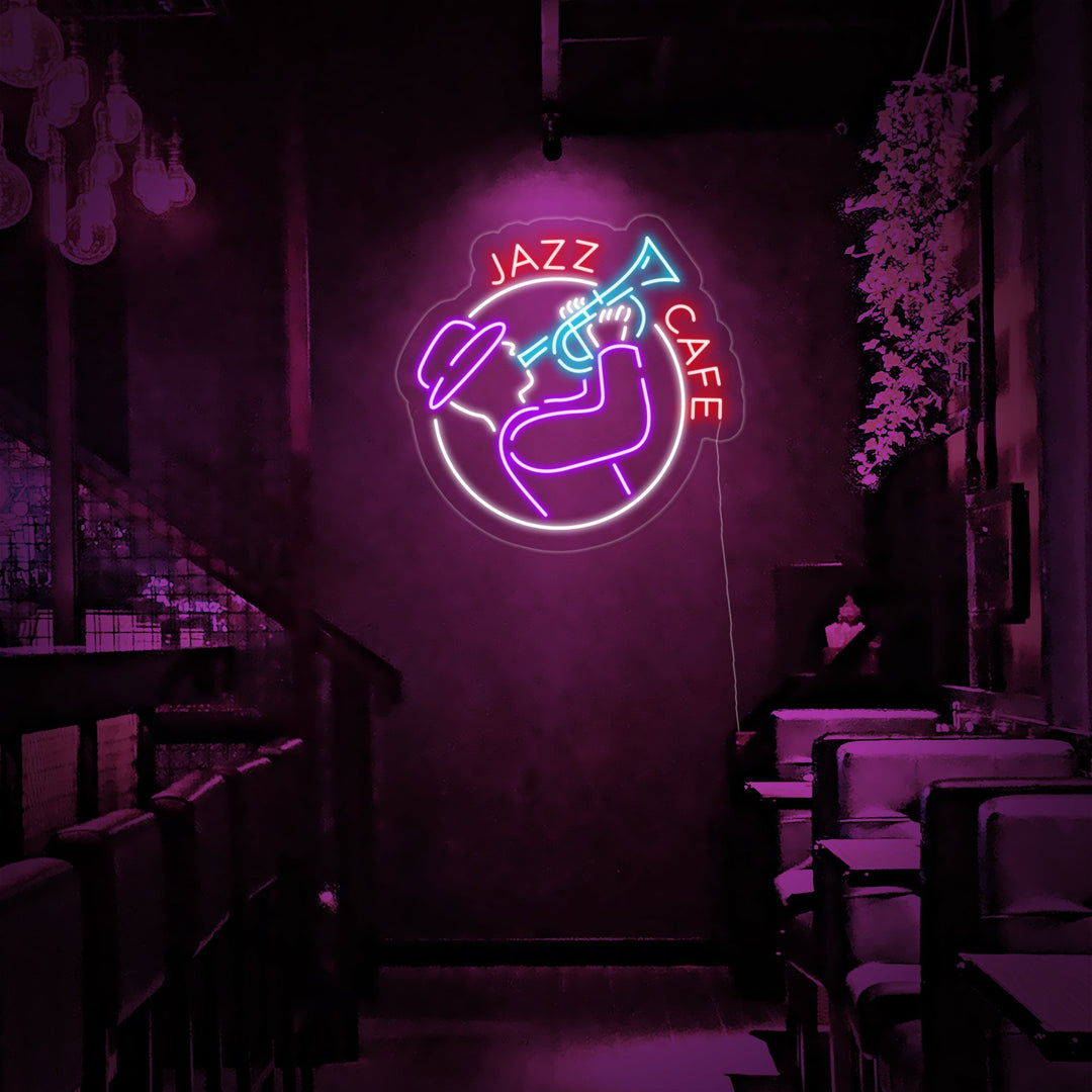 "Jazz cafe" Neon Sign, Jazz Club Neon Sign