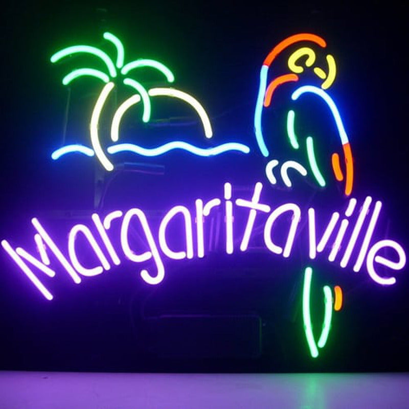 "Jimmy Buffett Margaritaville Paradise Parrot" Neon Sign, Margaritaville Neon Sign