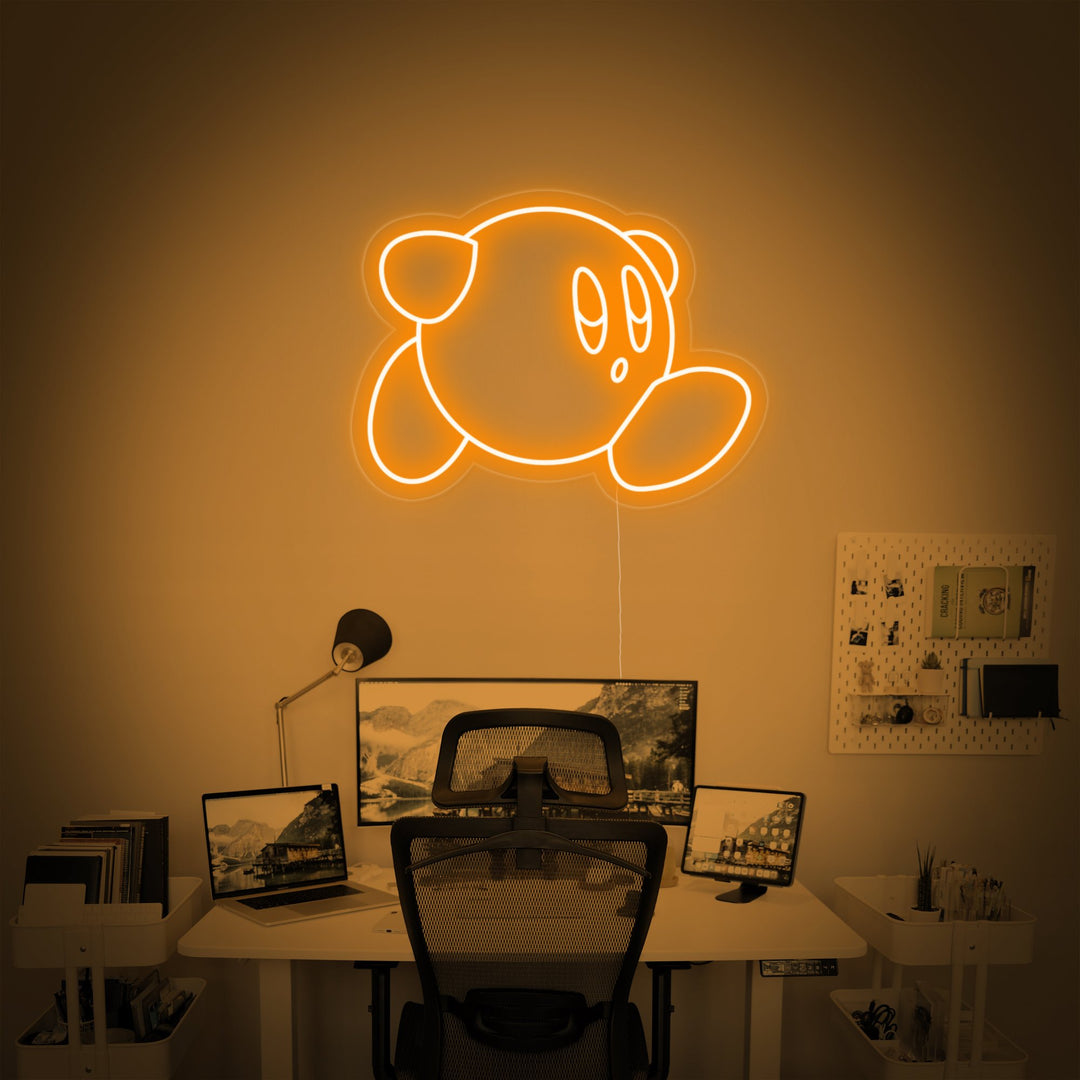 "Kirby" Neon Sign, Kirby Room Decor, Kirby Game Decor