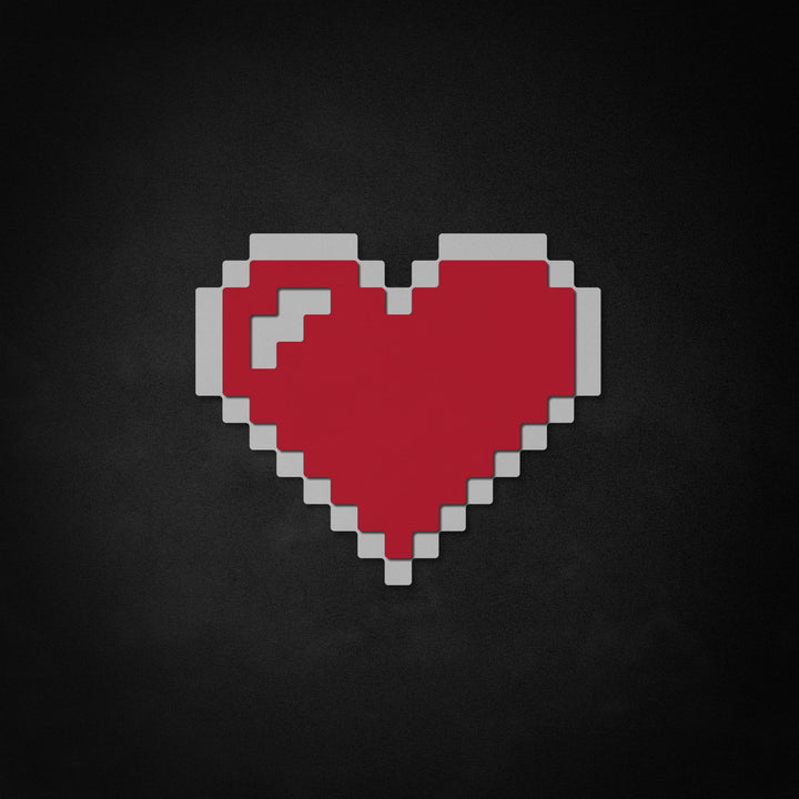 "Legend of Zelda 16-bit Heart" Neon Like Sign