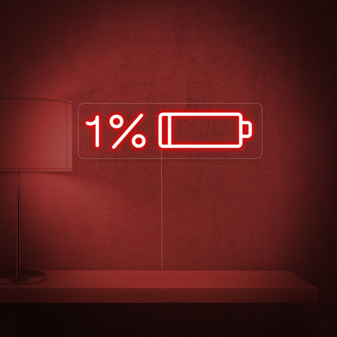 "Low Battery" Neon Sign
