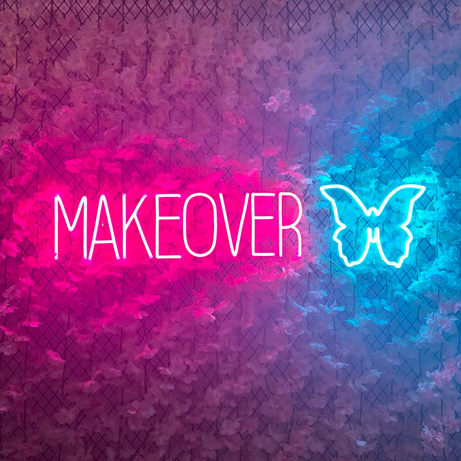 "Makeover Butterfly" Neon Sign
