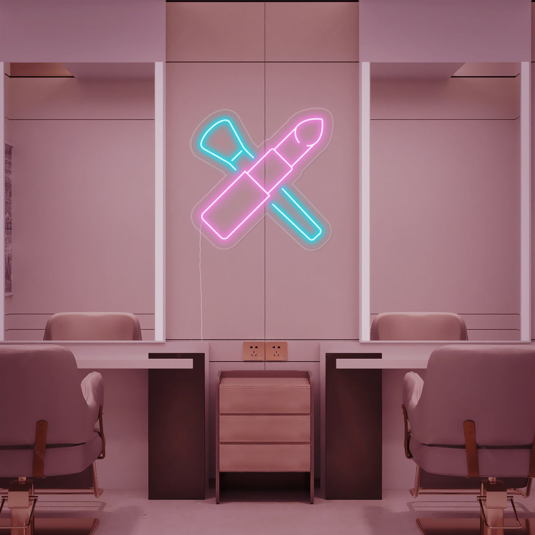 "Makeup Brushes" Neon Sign
