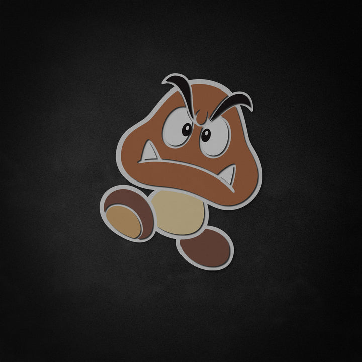 "Mario Goomba" Neon Like Sign