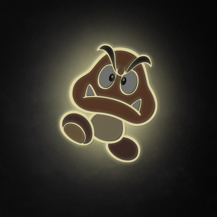 "Mario Goomba" Neon Like Sign