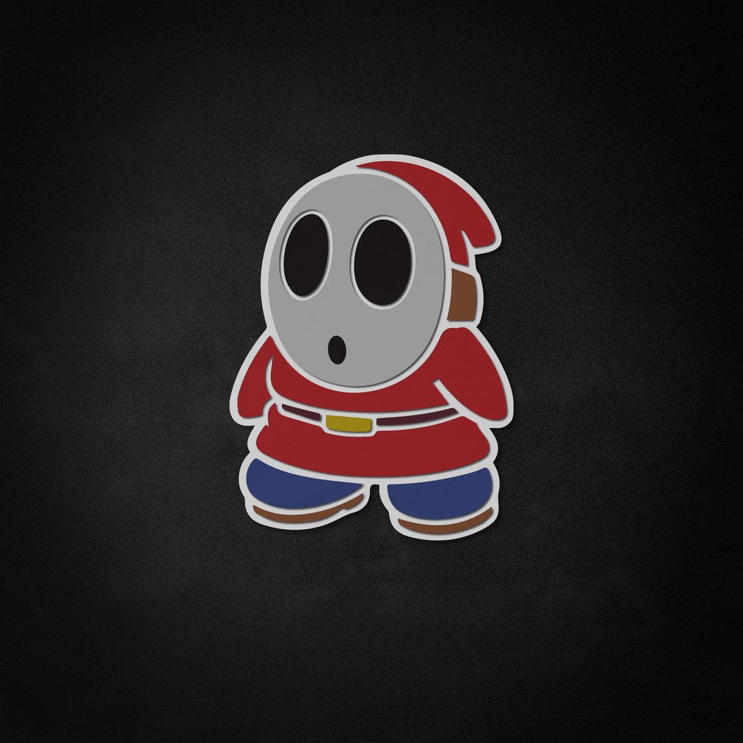 "Mario Shy Guy" Neon Like Sign