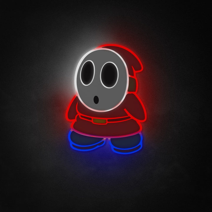 "Mario Shy Guy" Neon Like Sign