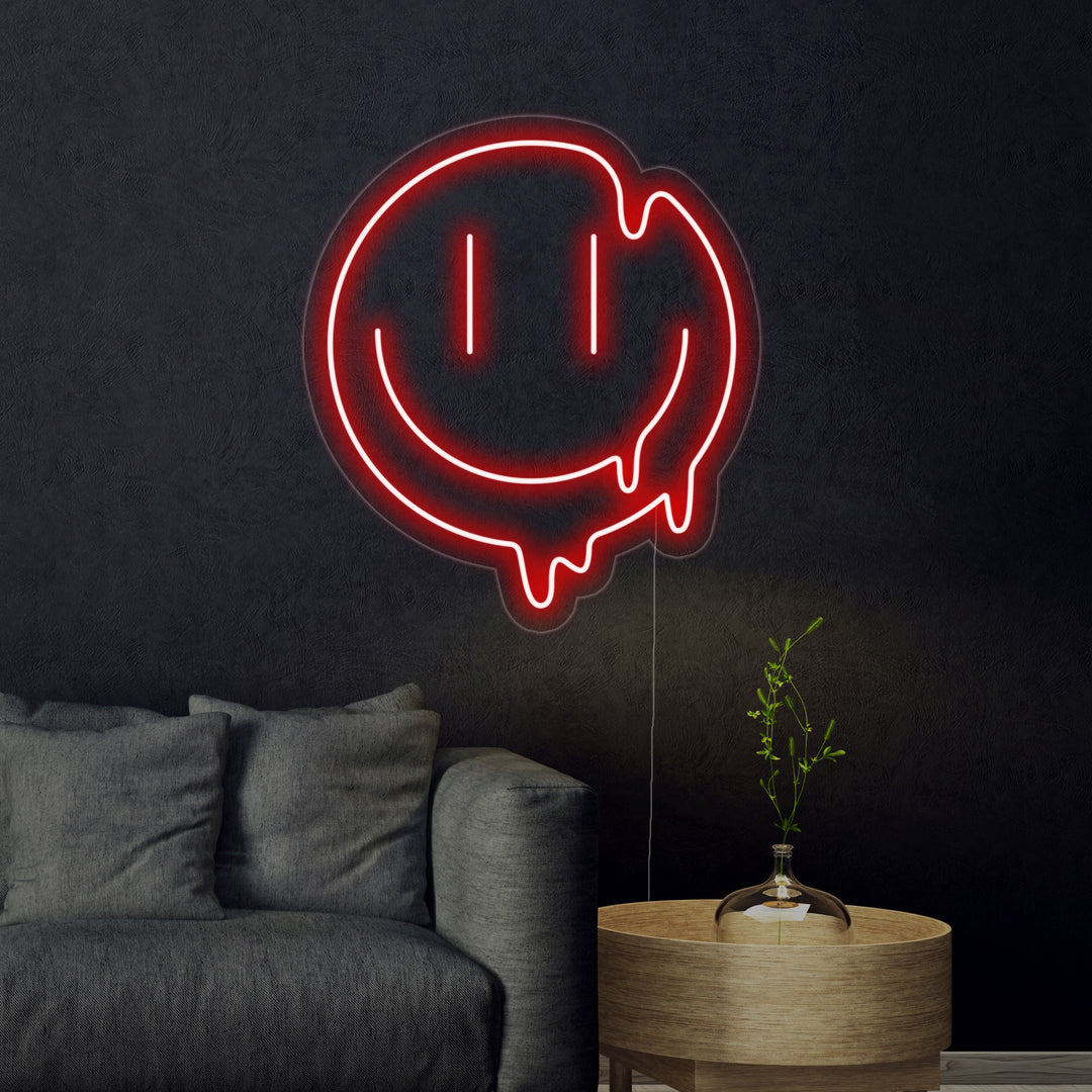 "Melting Smile" Neon Sign