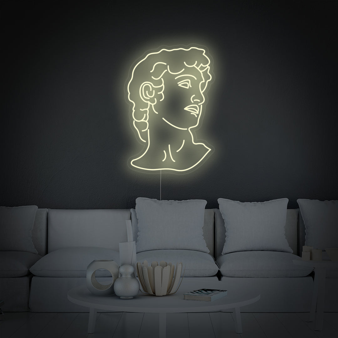 "Michelangelo David" Neon Sign