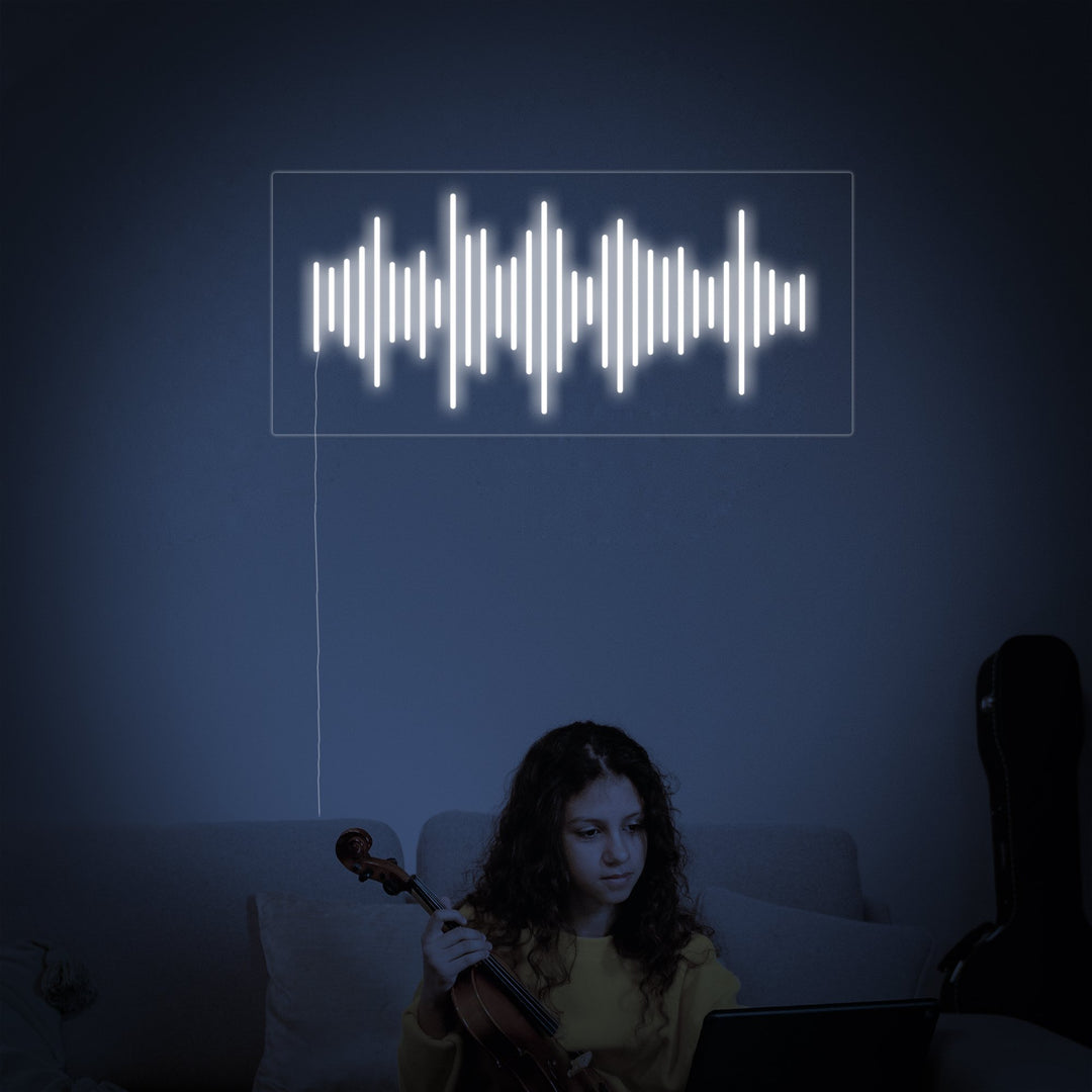 "Music Waves" Neon Sign, Music Neon Sign, Music Studio Neon Sign