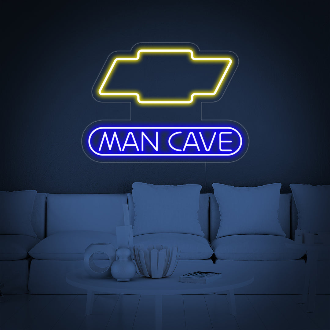 Man Cave Car Logo Neon Sign