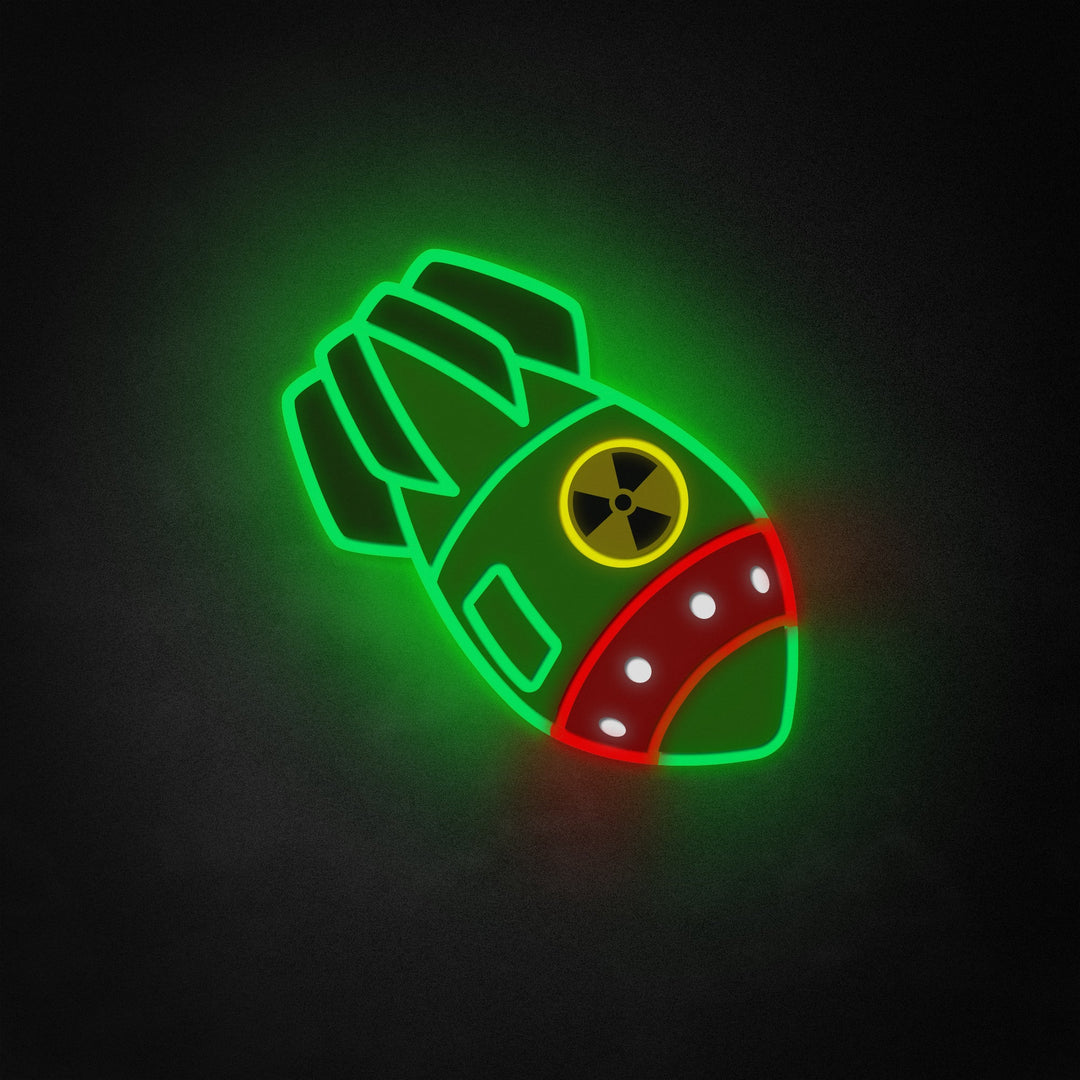 "Nuclear Bomb" Neon Like Sign