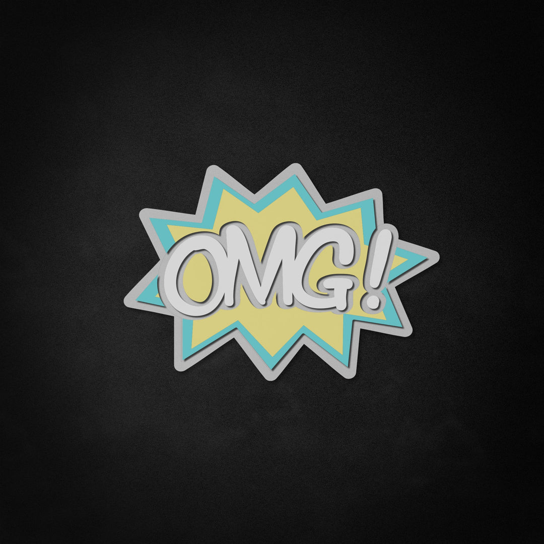 "OMG" Neon Like Sign