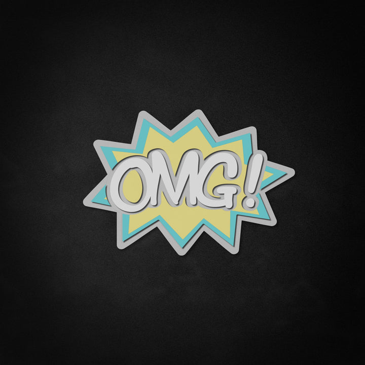 "OMG" Neon Like Sign