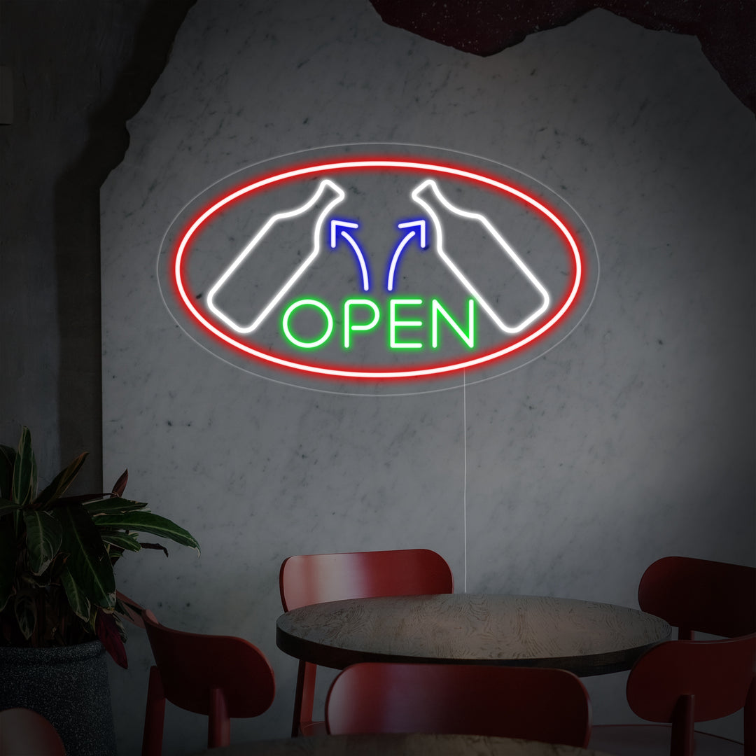 "Open Wine Glass" Neon Sign