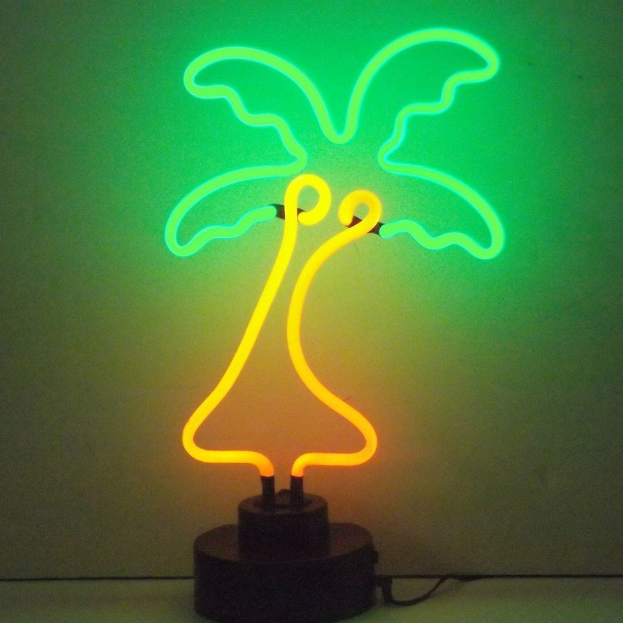 "Palmtree" Table Neon Sign, Glass Neon Sign