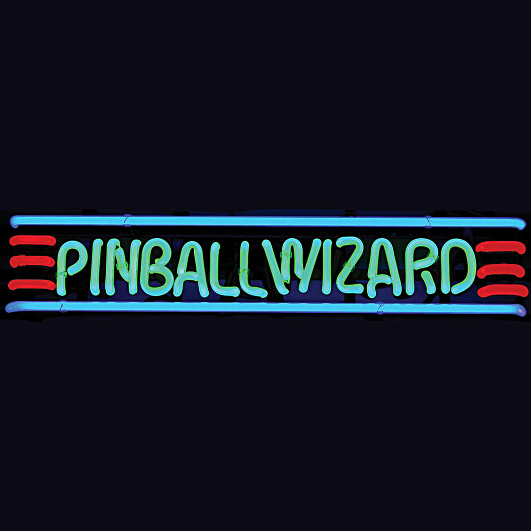 "Pinball Wizard" Neon Sign, Pinball Glass Neon Sign, Pinball Wall Neon Light