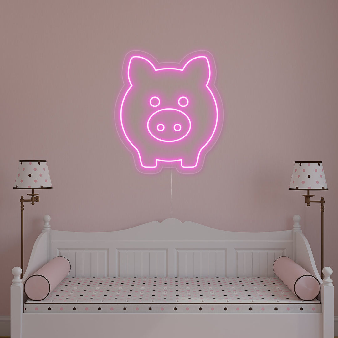 "Pink Pig" Neon Sign