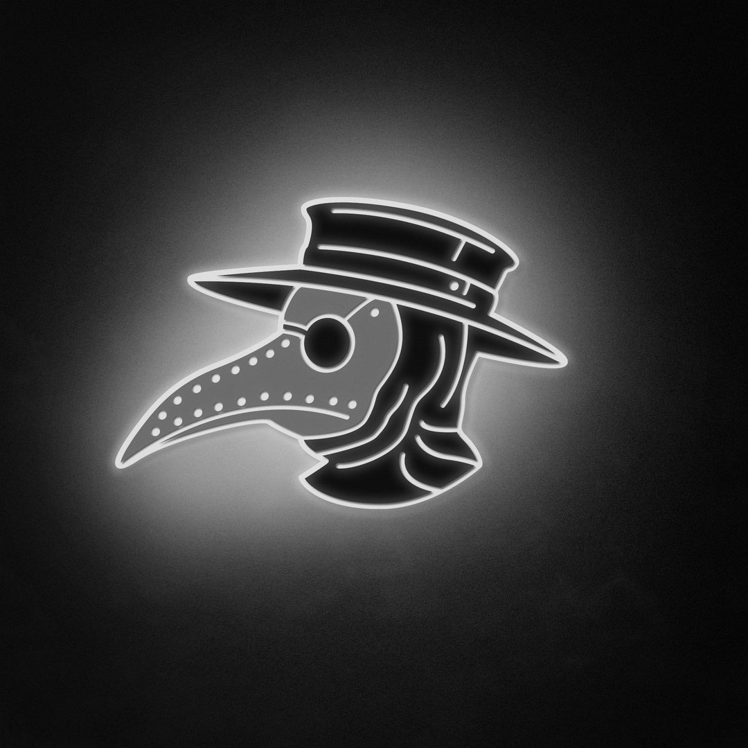 "Plague Doctor" Neon Like Sign