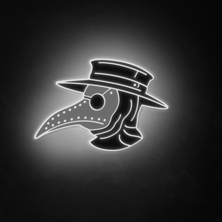 "Plague Doctor" Neon Like Sign