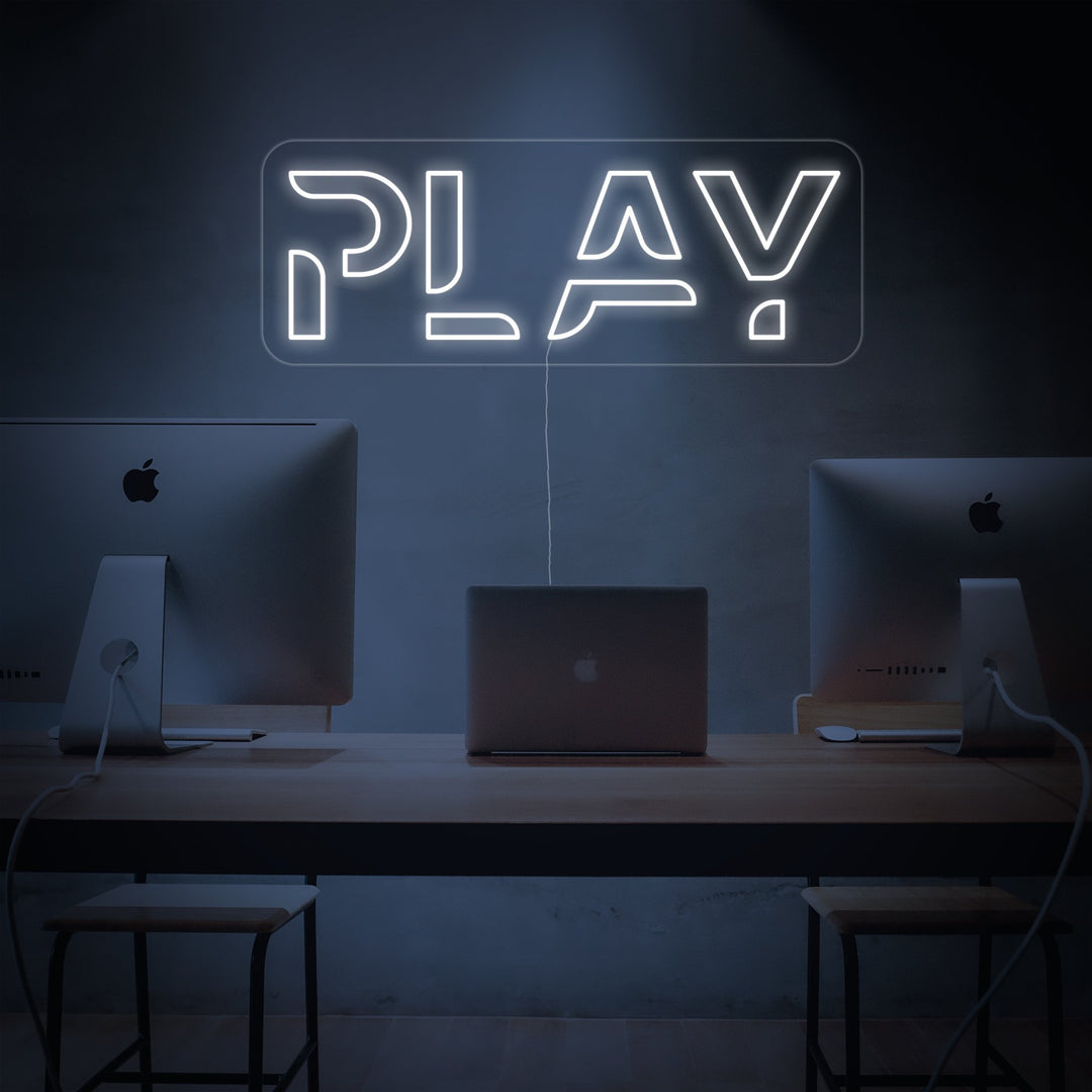 "Gaming Play" Neon Sign, Gaming Neon Sign, Game Room Play Neon Sign