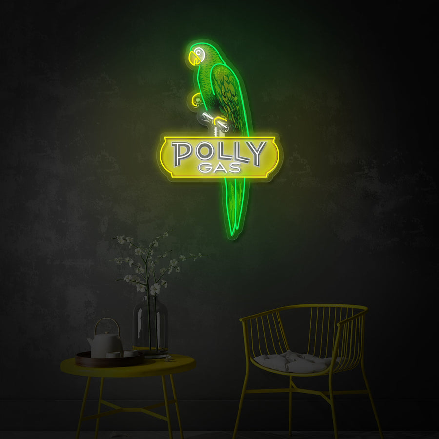 "Poll Gas Logo" UV Print LED Neon Sign