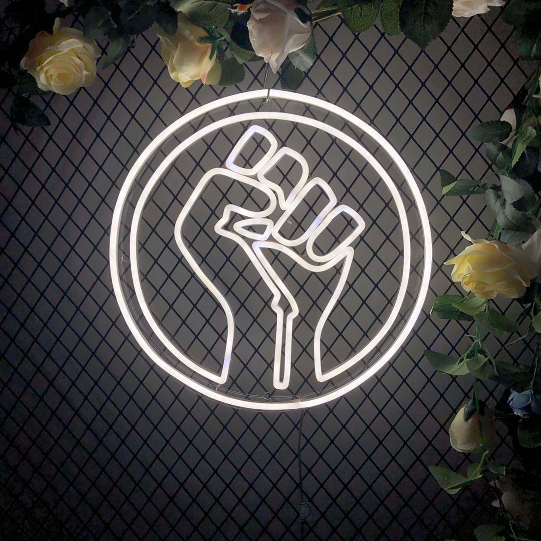 "Power Hand" Neon Sign