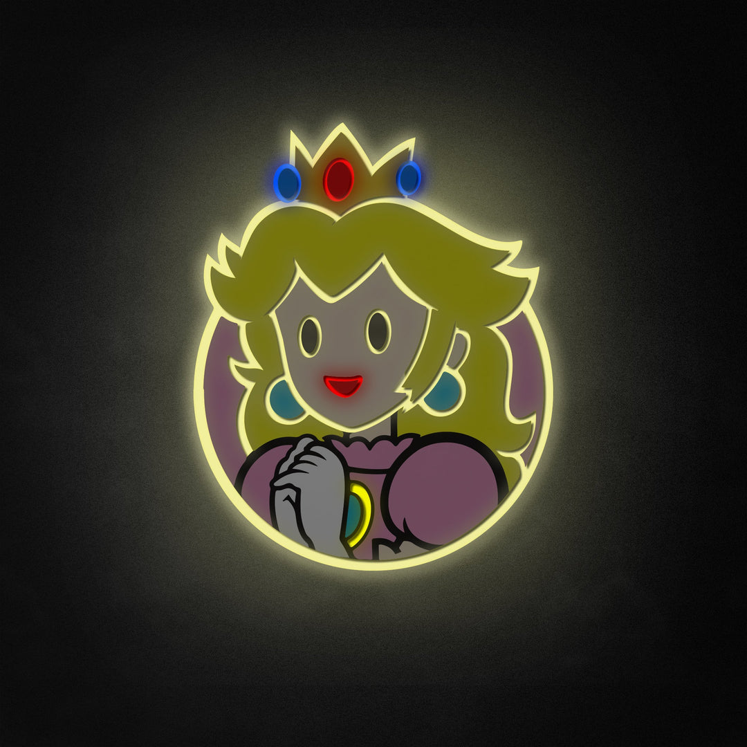 "Princess Peach" Neon Like Sign