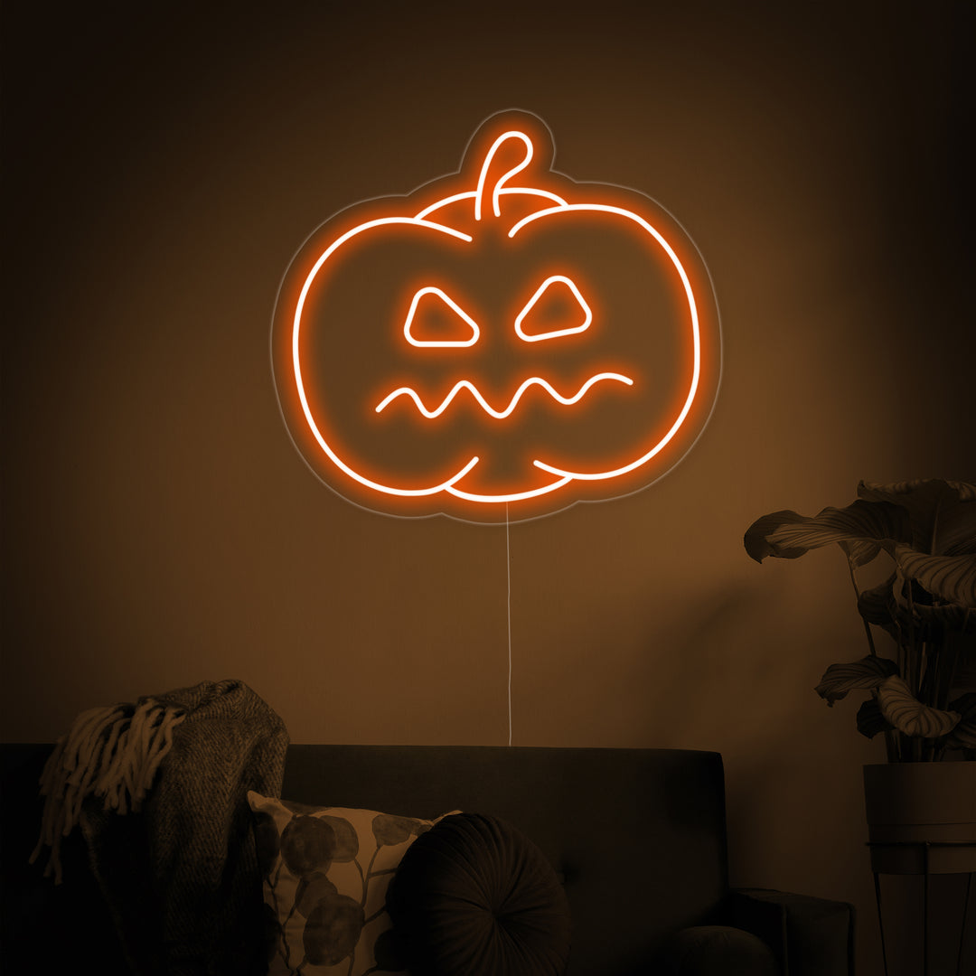 "Pumpkin Halloween" Neon Sign