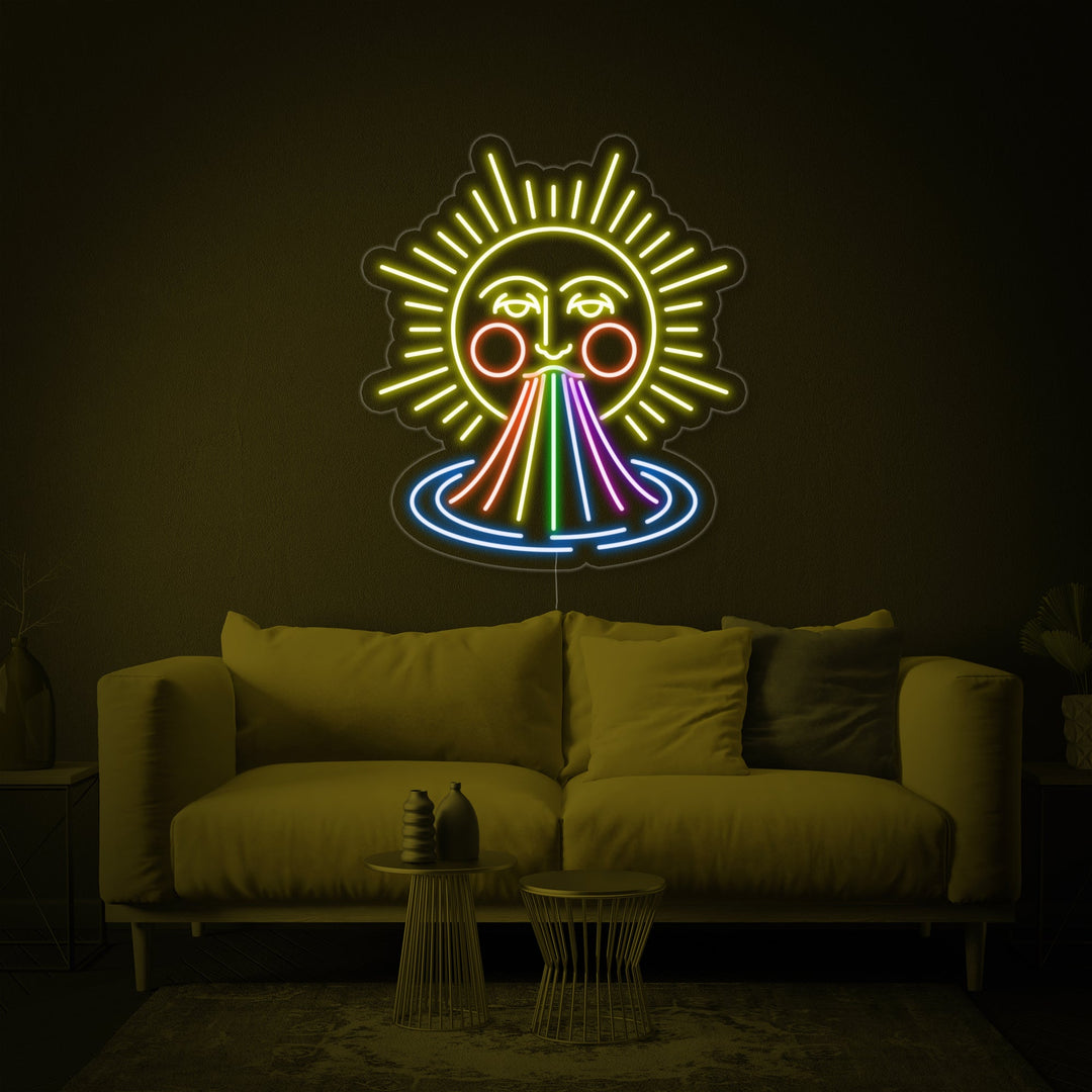 "Rainbow Sun" Neon Sign
