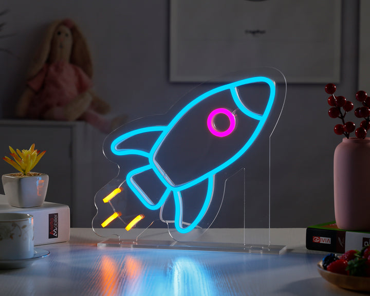 "Rocket" Desk LED Neon Sign