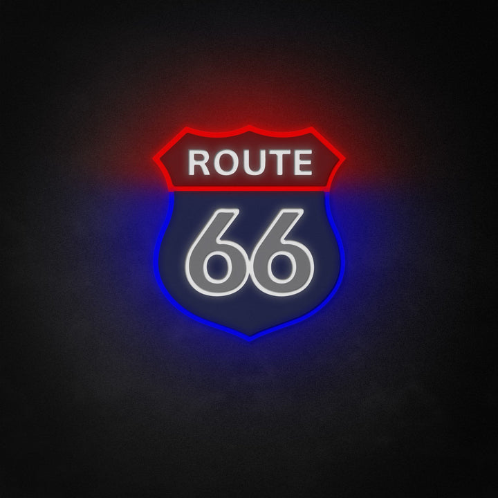 "Route 66" Neon Like Sign