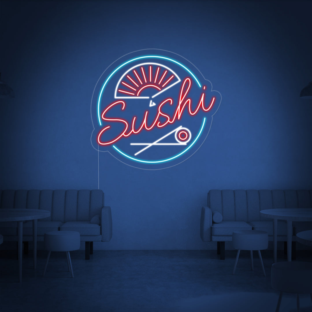 "Sushi" Neon Sign, Sushi Shop Neon Sign, Sushi Wall Sign