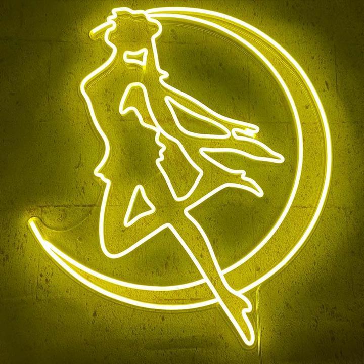 "Yellow Sailor Moon" Neon Sign