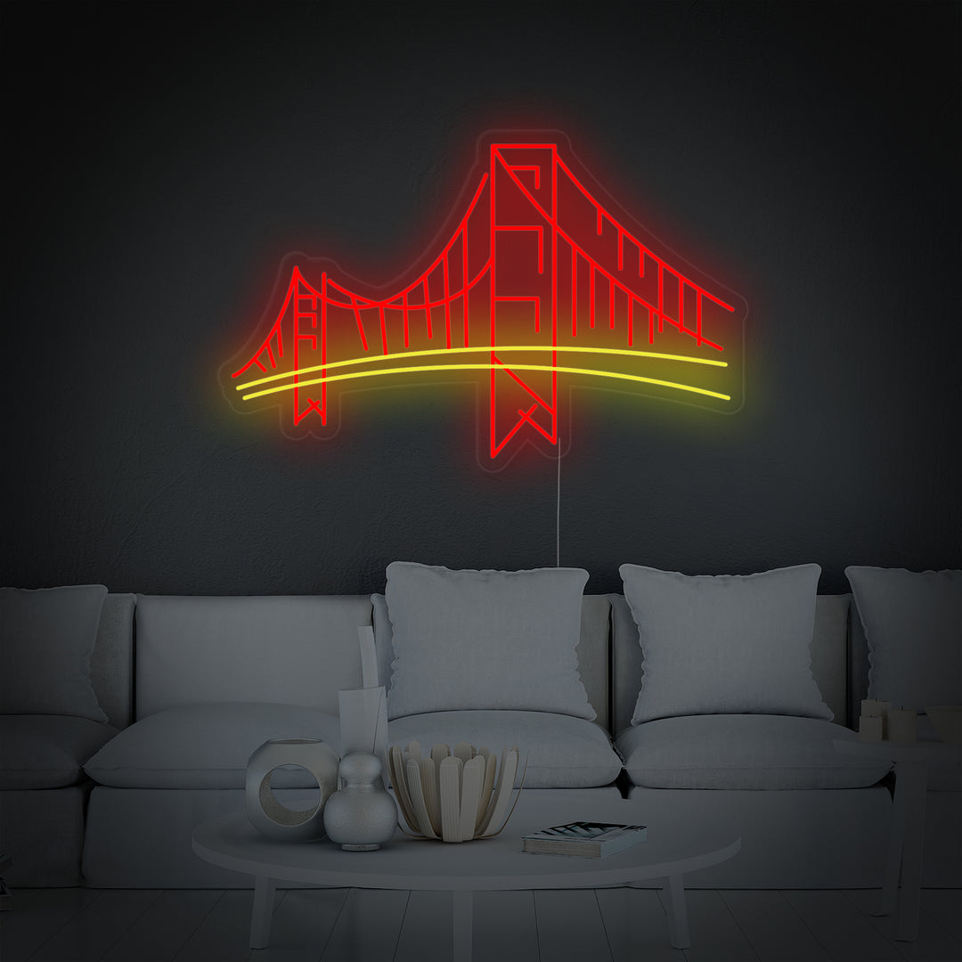 "San Francisco Golden Gate Bridge" Neon Sign