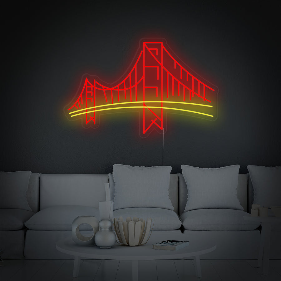 "San Francisco Golden Gate Bridge" Neon Sign
